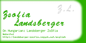 zsofia landsberger business card
